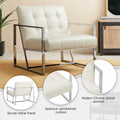 Glitzhome Set of 2 Mid-Century Tufted Accent Chairs in 29.25W PU Leather