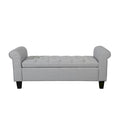 Porthos Home Theon Fabric Button-Tufted Flip-Top Storage Bench