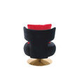 Round Barrel Chair with Fabric and Swivel Design