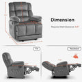 MCombo Heated Massage Electric Recliner Chair for Living Room - Fabric R6233