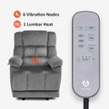 MCombo Heated Massage Electric Recliner Chair for Living Room - Fabric R6233