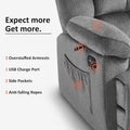 MCombo Heated Massage Electric Recliner Chair for Living Room - Fabric R6233