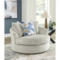 Signature Design by Ashley Maxon Place Large Swivel Accent Chair - Dimensions: 56W x 55D x 35H