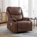 HOMYKA 34.2-Inch Wide Faux Leather Swivel Rocking Power Recliner Chair with USB Charging Port