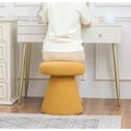 Adeco Large Soft Mushroom Ottoman - Versatile Foot Stool for Living Room and Bedroom