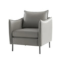 Christopher Contemporary Anti-Scratch Fabric Armchair with Black Metal Legs by HULALA HOME