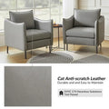 Christopher Contemporary Anti-Scratch Fabric Armchair with Black Metal Legs by HULALA HOME
