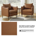 Christopher Contemporary Anti-Scratch Fabric Armchair with Black Metal Legs by HULALA HOME