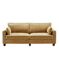 LUE BONA 81 Contemporary Corduroy 3-Seater Sofa - Upholstered Polyester Rectangle Design with Wooden Base for Living Room