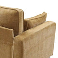 LUE BONA 81 Contemporary Corduroy 3-Seater Sofa - Upholstered Polyester Rectangle Design with Wooden Base for Living Room