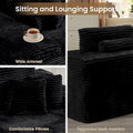 HOOOWOOO Modular Plush Corduroy Sectional Sofa with Cushions