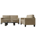 CraftPorch Velvet Upholstered Mid-Century Modern Corduroy 2-Piece Living Room Set