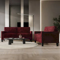 CraftPorch Velvet Upholstered Mid-Century Modern Corduroy 2-Piece Living Room Set