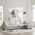 Spacious L-Shaped Chenille Sectional Sofa with Chaise Lounge for Living Room, Apartment, or Office