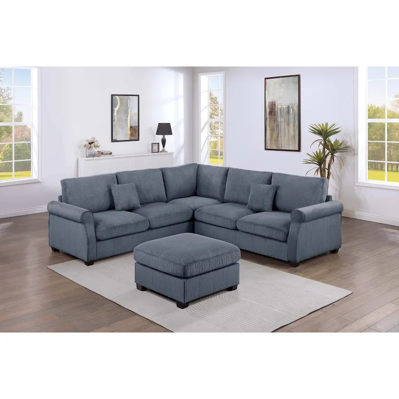 Poundex 4-Piece Sectional Sofa
