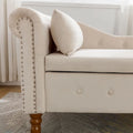 Modern Upholstered Chaise Lounge Chair with Storage & Pillow - Ideal for Bedroom Relaxation and Sleeping