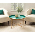 Kate and Laurel Celia 28.25-Inch Round Metal Coffee Table