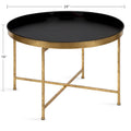 Kate and Laurel Celia 28.25-Inch Round Metal Coffee Table