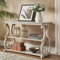 Lorraine Wooden Scroll TV Stand and Sofa Table by iNSPIRE Q Classic