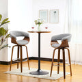 Glitzhome Adjustable Swivel Bar Stool Set with 3 Leatherette Seats for Pub Tables