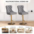 Contemporary Adjustable Thick Upholstered Swivel Counter Bar Stools
