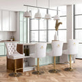 Contemporary Adjustable Thick Upholstered Swivel Counter Bar Stools