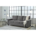 Signature Design by Ashley Rannis Pewter Queen Sofa Bed - Dimensions: 85W x 40D x 39H