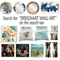 Designart Marble Serenity Gray Watercolor Waves Upholstered Accent Chair with Abstract Shapes