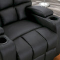Manual Rocking Recliner Chair Featuring Massage Function and Cup Holders