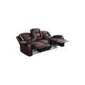 Grete Brown Luxury Faux Leather Living Room Collection
