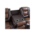 Grete Brown Luxury Faux Leather Living Room Collection