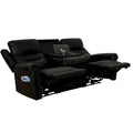 Authentic Leather Black Power Recliner Sofa Set: Loveseat and Recliner with Adjustable Headrest and Extendable Footrest