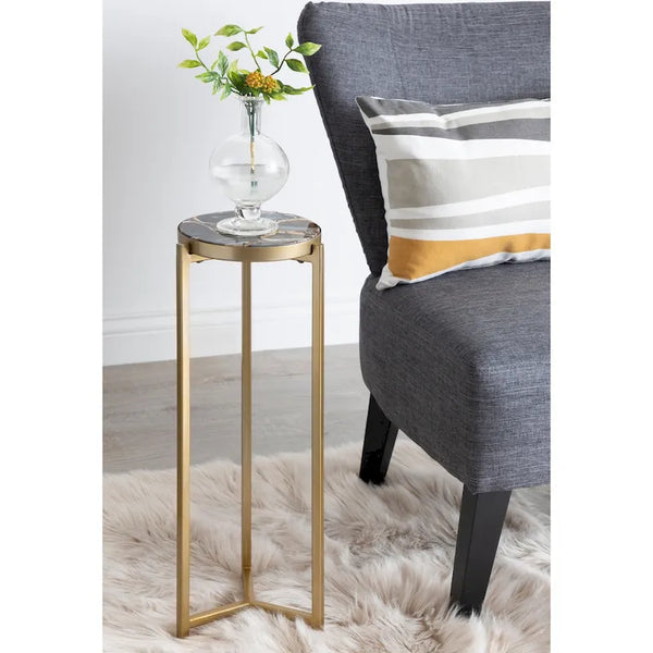 Kate and Laurel Aguilar Glamorous Drink Table - 9x9x23 Inches