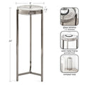 Kate and Laurel Aguilar Glamorous Drink Table - 9x9x23 Inches