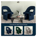 Modern Elegant Boucle Upholstered Accent Chair with MDF Wood Frame for Home Office, Living Room, and Bedroom
