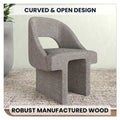 Modern Elegant Boucle Upholstered Accent Chair with MDF Wood Frame for Home Office, Living Room, and Bedroom