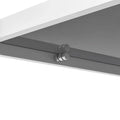 Modern Rectangular Coffee Table with Tempered Glass Surface for Living Room