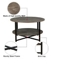 Two-Tier Round Coffee Table with Storage