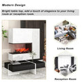 Contemporary Rectangular Coffee Table for Living Room - High Gloss Finish Cocktail Table, Ideal Centerpiece for Sofas