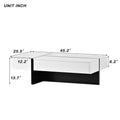 Contemporary Rectangular Coffee Table for Living Room - High Gloss Finish Cocktail Table, Ideal Centerpiece for Sofas