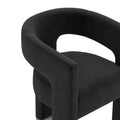 SEYNAR Contemporary Glam Velvet Dining Chair with Open-Back Design