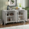 Large 4-Door Sideboard Buffet with Adjustable Shelves for Ample Storage