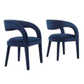Set of Two Pinnacle Performance Velvet Dining Chairs