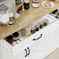 Rustic Farmhouse Sideboard Buffet Cabinet with 2 Drawers and 4 Doors for Storage