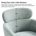 Set of 4 Amos Modern Boucle Dining Chairs with Adjustable Feet by HULALA HOME