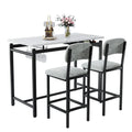 3-Piece Kitchen Table Set: Dining Table with 2 Chairs - Ideal for Small Spaces, Breakfast Nook, or Pub Use