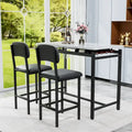3-Piece Kitchen Table Set: Dining Table with 2 Chairs - Ideal for Small Spaces, Breakfast Nook, or Pub Use