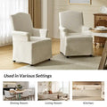 Set of 2 Alethea Upholstered Dining Chairs with Slipcovers and Solid Wood Legs by HULALA HOME