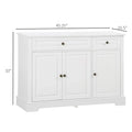 Modern Sideboard Buffet Cabinet with 2 Drawers and Adjustable Shelves - Ideal Coffee Bar Storage