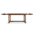 Classic Home Lyra Extendable Dining Table in Smoke Brown - Adjustable Width 80-110W x 39D x 30H